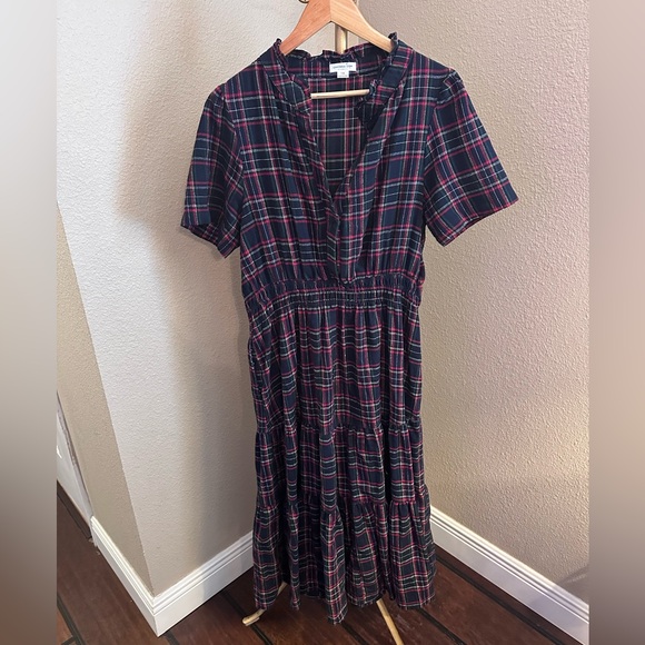 Chic Soul Dresses & Skirts - ChicSoul Plaid Midi Dress with Check - Size 1X